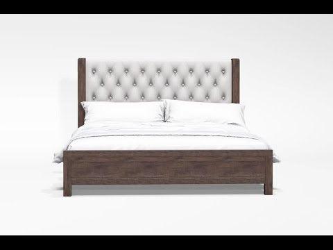 Furniture of America Hutchinson King Upholstered Bed CM7577EK-BED EXTERNAL_VIDEO 1