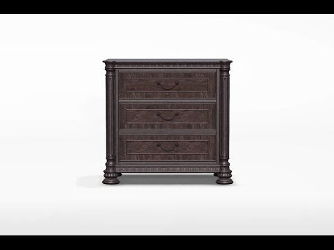 Furniture of America Persephone 3-Drawer Nightstand CM7661N EXTERNAL_VIDEO 1