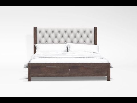 Furniture of America Hutchinson California King Bed with Storage CM7577DR-CK-BED EXTERNAL_VIDEO 1