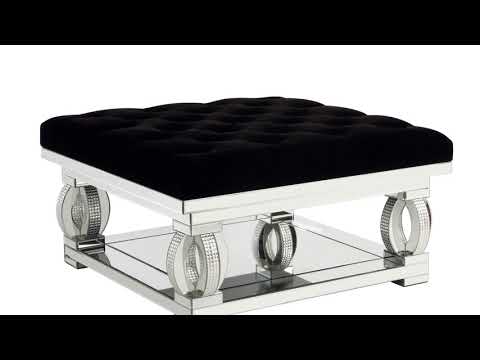 Acme Furniture Lotus Fabric Ottoman AC00536 EXTERNAL_VIDEO 1