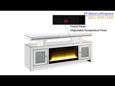 Acme Furniture Noralie Freestanding Electric Fireplace LV00523 EXTERNAL_VIDEO 1