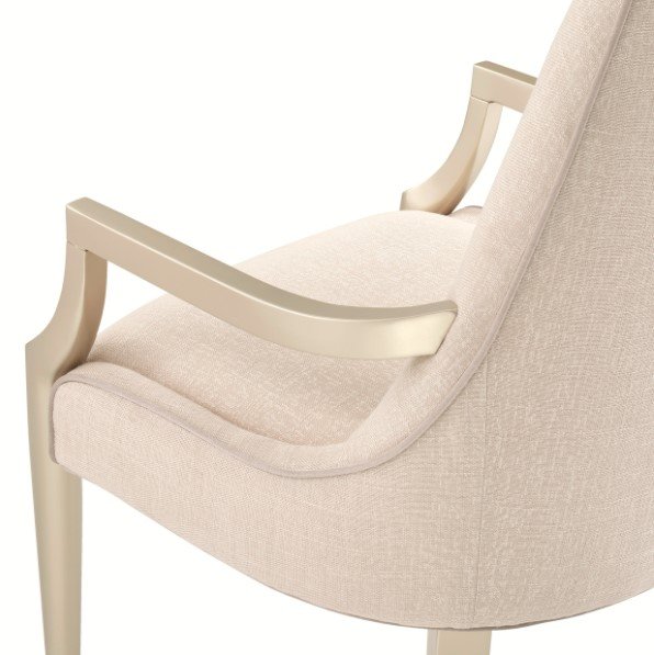 AICO Malibu Crest Arm Chair in Chardonnay (Set of 2)